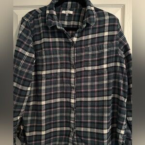 MADEWELL LADIES EX BOYFRIEND COTTON FLANNEL SHIRT SIZE XL